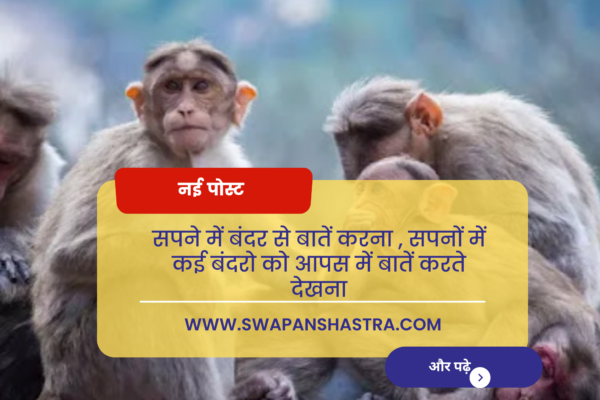 सपने में बंदर से बातें करना या सपनों में कई बंदरो को आपस में बातें करते देखना बंदर से बातें करना