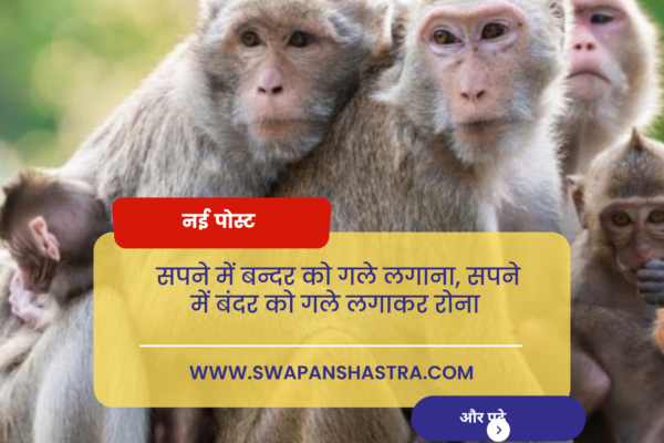 सपने में बन्दर को गले लगाना या सपने में बंदर को गले लगाकर रोना सपने में बन्दर को गले लगाना